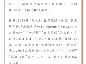 麻豆自制传媒 黄网站、麻豆自制传媒：成人内容网站背后的灰色产业链