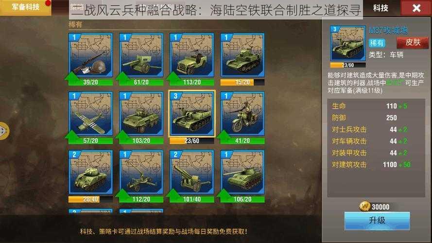 二战风云兵种融合战略：海陆空铁联合制胜之道探寻