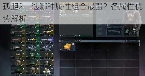 孤胆2：选哪种属性组合最强？各属性优势解析