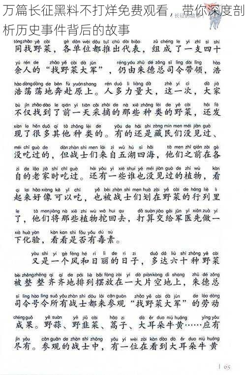 万篇长征黑料不打烊免费观看，带你深度剖析历史事件背后的故事