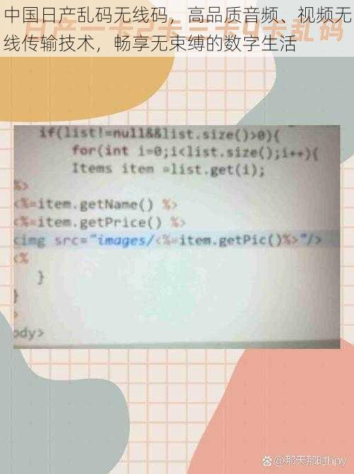 中国日产乱码无线码，高品质音频、视频无线传输技术，畅享无束缚的数字生活