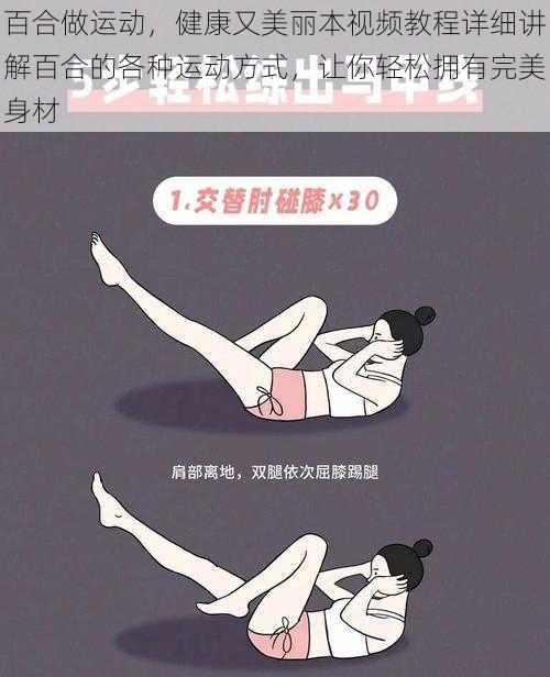 百合做运动，健康又美丽本视频教程详细讲解百合的各种运动方式，让你轻松拥有完美身材