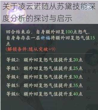 关于凌云诺随从苏黛技能深度分析的探讨与启示