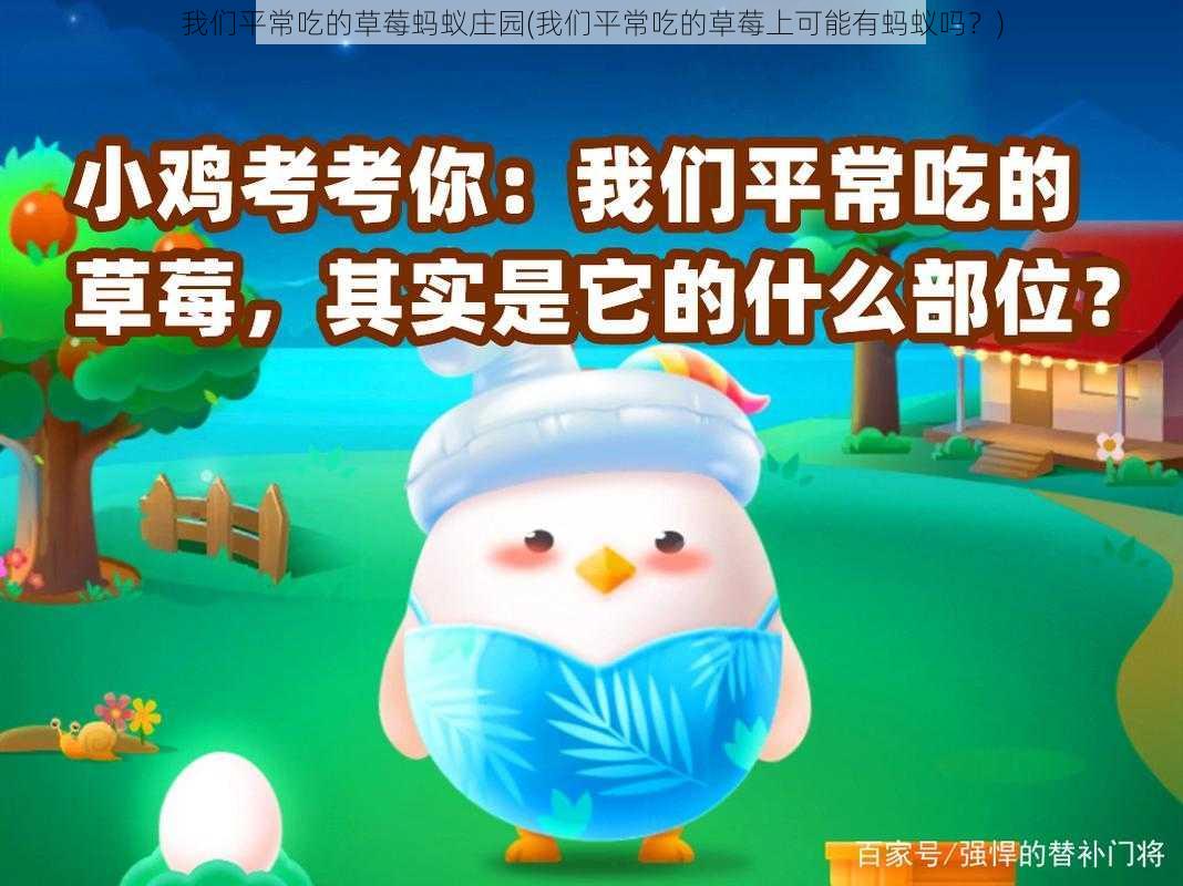 我们平常吃的草莓蚂蚁庄园(我们平常吃的草莓上可能有蚂蚁吗？)