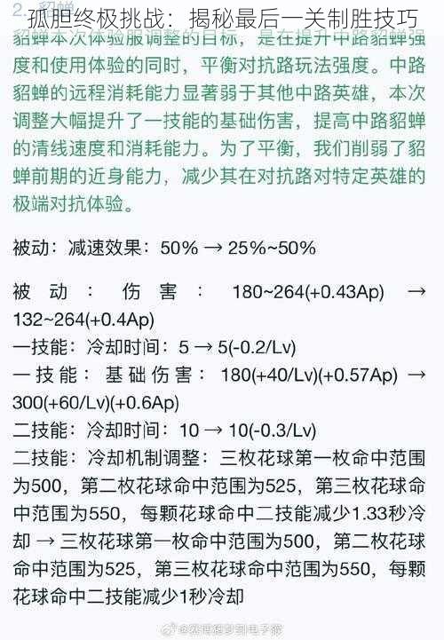 孤胆终极挑战：揭秘最后一关制胜技巧