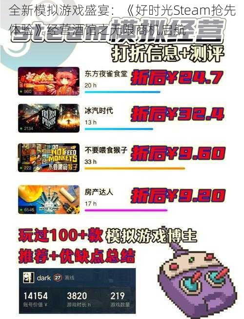 全新模拟游戏盛宴：《好时光Steam抢先体验》经营酒馆之无限商机启航