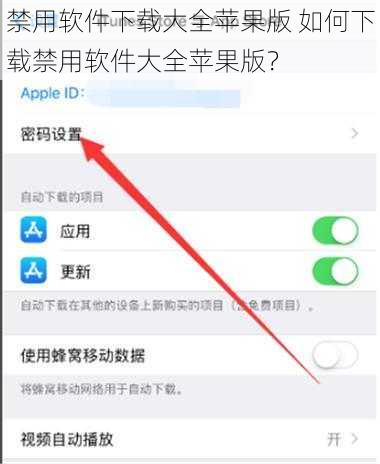 禁用软件下载大全苹果版 如何下载禁用软件大全苹果版？