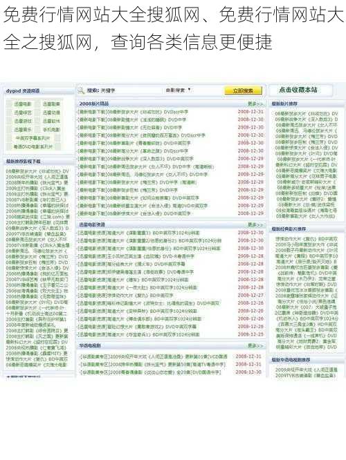 免费行情网站大全搜狐网、免费行情网站大全之搜狐网，查询各类信息更便捷