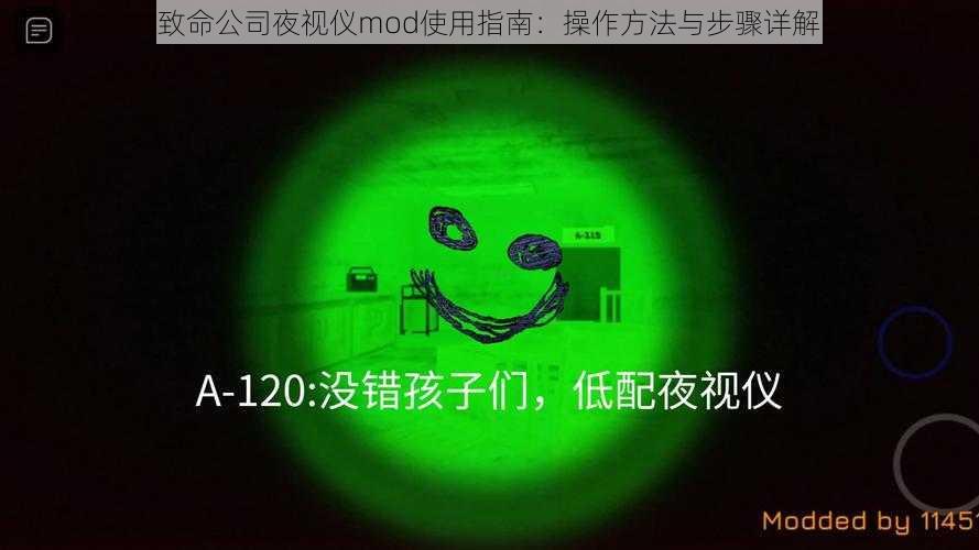 致命公司夜视仪mod使用指南：操作方法与步骤详解