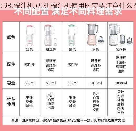 c93t榨汁机,c93t 榨汁机使用时需要注意什么？