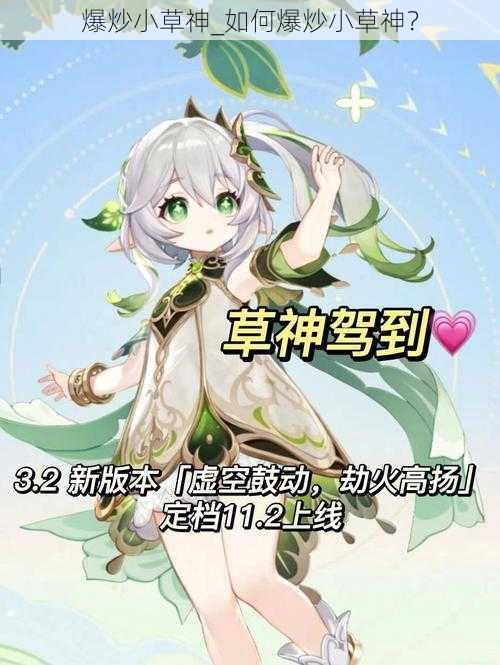 爆炒小草神_如何爆炒小草神？