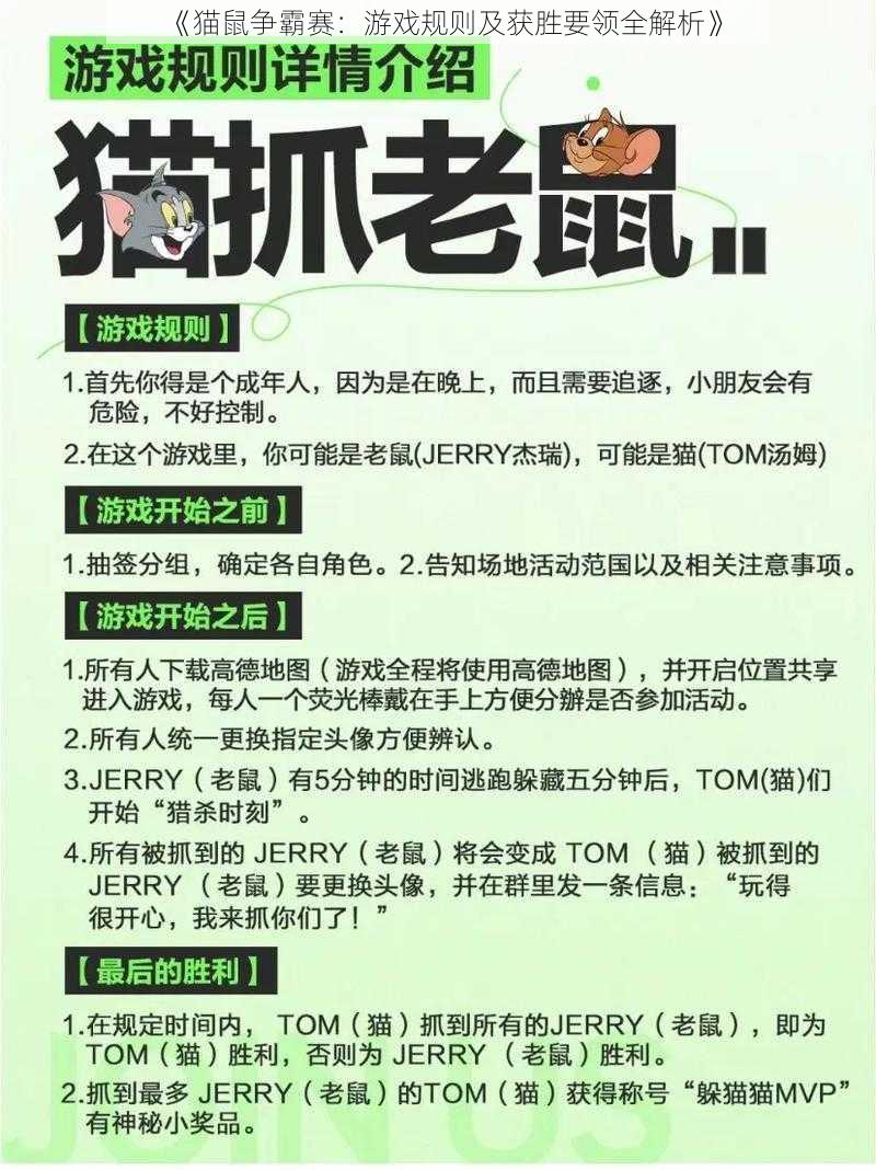 《猫鼠争霸赛：游戏规则及获胜要领全解析》