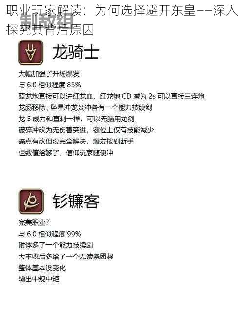 职业玩家解读：为何选择避开东皇——深入探究其背后原因