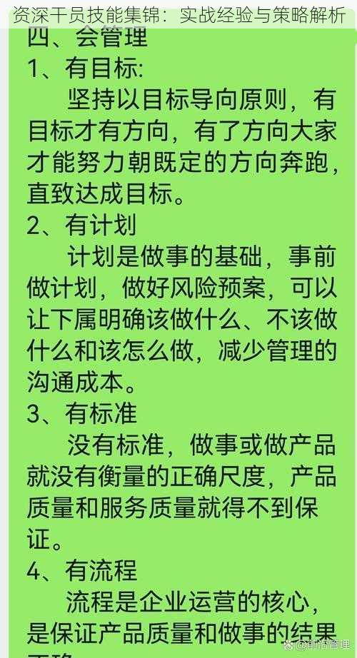 资深干员技能集锦：实战经验与策略解析